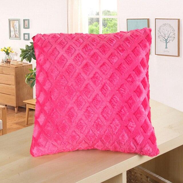 2021 Soft Fur Plush Cushion Cover Pillowcase For Home Decor Pillow Cover Bed Sofa Decorative Soft Fluffy Plush Pillowcases Square Autumn Cushion Covers For Living Room