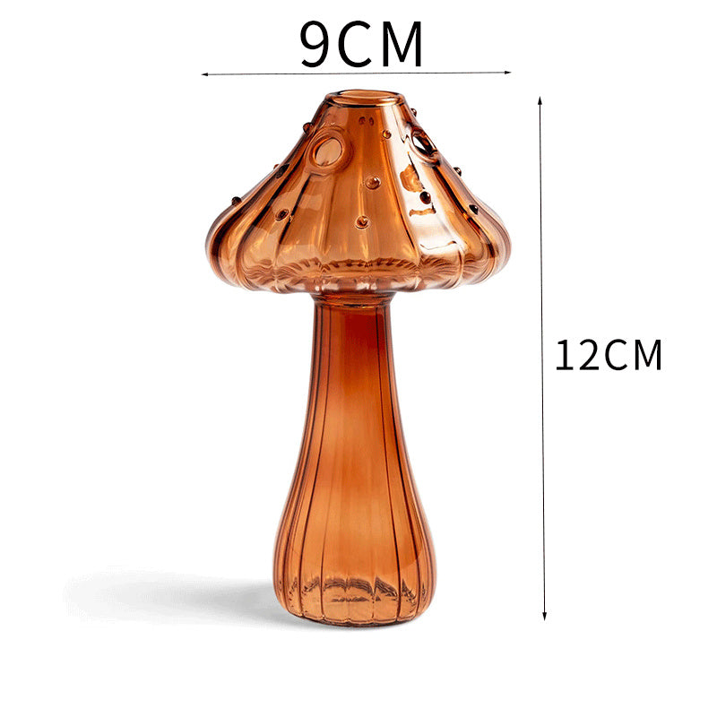 Glass Mushroom Vase – Borosilicate Hydroponics & Aromatherapy Bottle | 5 Styles