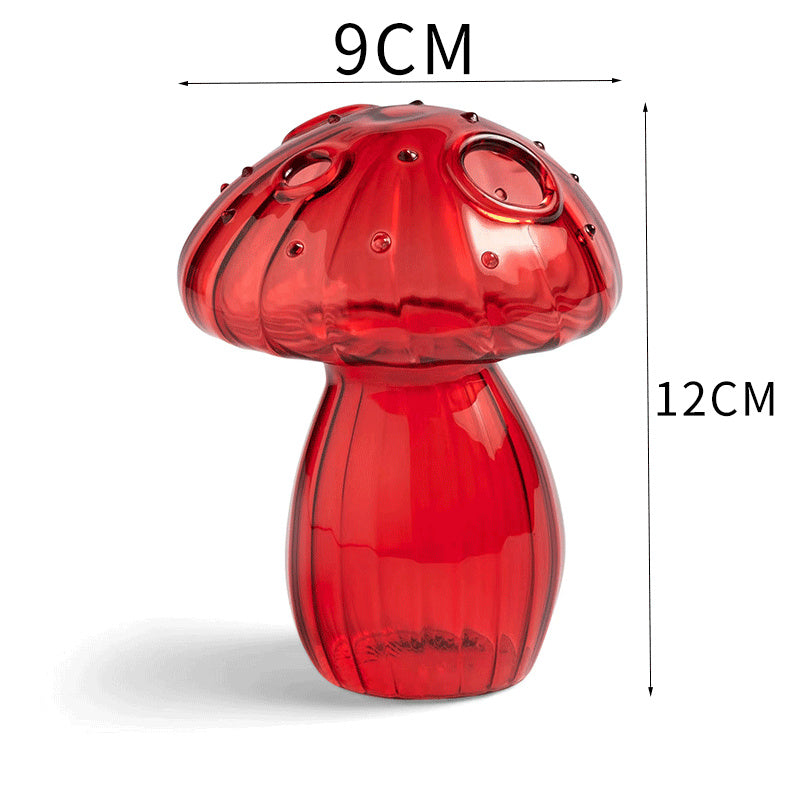 Glass Mushroom Vase – Borosilicate Hydroponics & Aromatherapy Bottle | 5 Styles
