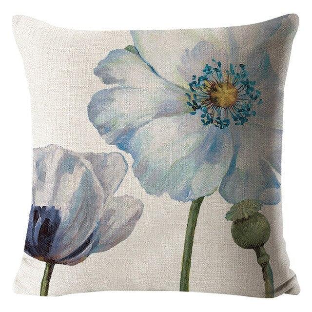 Colorful Flower Cushion Sunflower Rose Decorative Pillow Covers Vintage Pillowcases Square Cushion Cases For Living Room Pillows Decoration