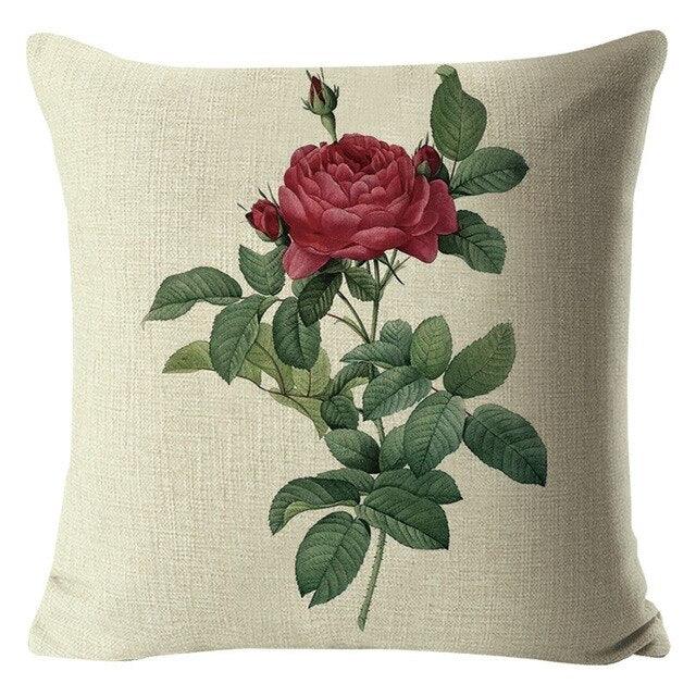 Colorful Flower Cushion Sunflower Rose Decorative Pillow Covers Vintage Pillowcases Square Cushion Cases For Living Room Pillows Decoration