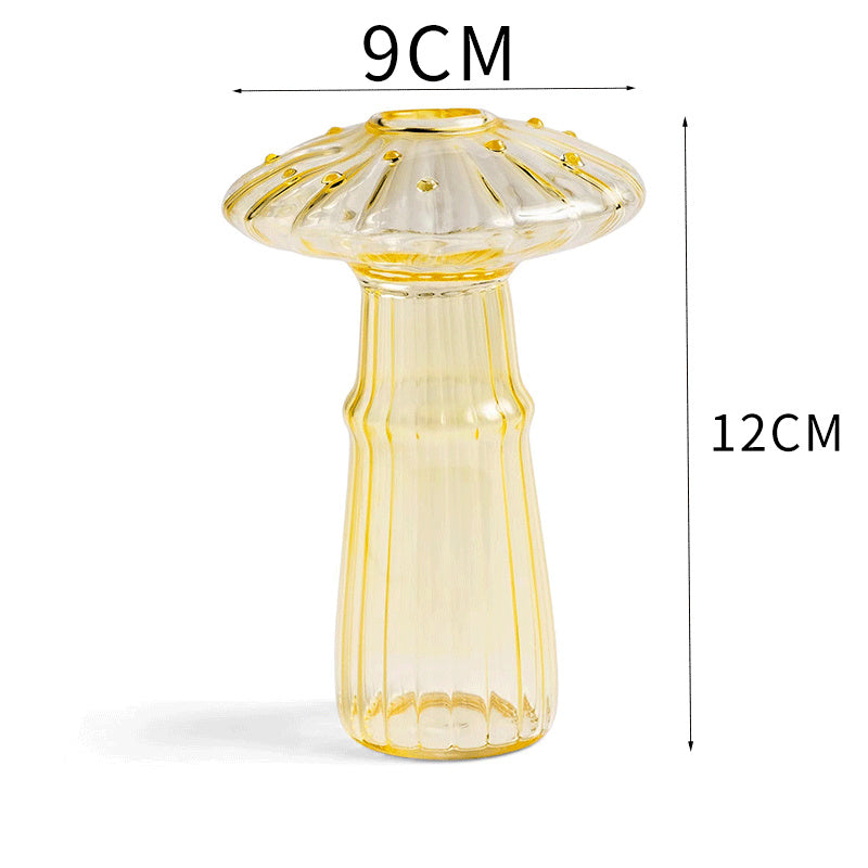 Glass Mushroom Vase – Borosilicate Hydroponics & Aromatherapy Bottle | 5 Styles
